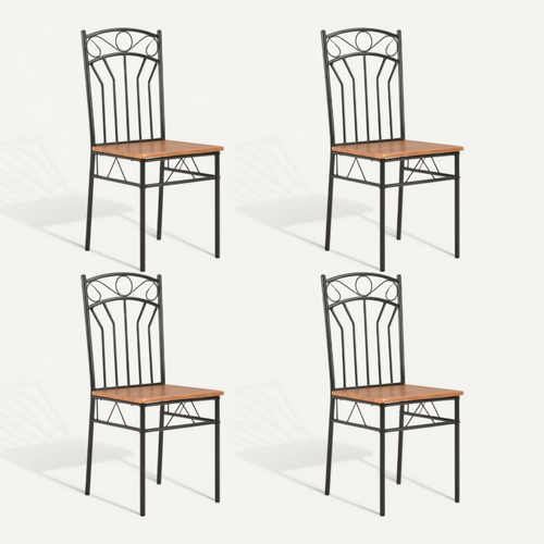 Chaises à Manger Lot De 4 Marron Mdf