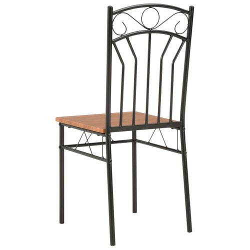 Chaises à Manger Lot De 4 Marron Mdf