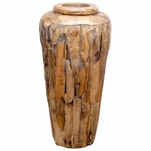 Vase De Décoration 40 X 80 Cm Bois De Teck Solide