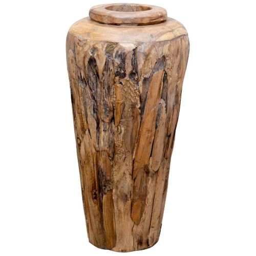Vase De Décoration 40 X 80 Cm Bois De Teck Solide