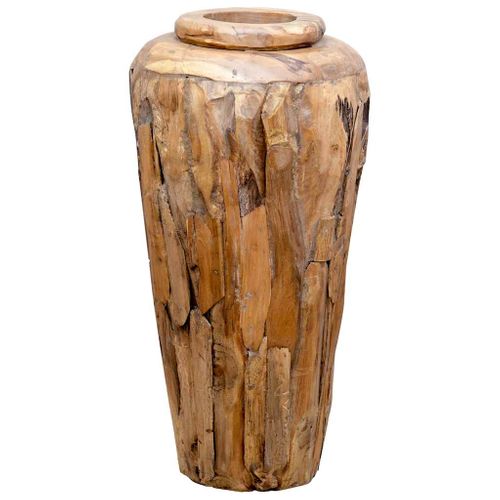 Vase De Décoration 40 X 80 Cm Bois De Teck Solide