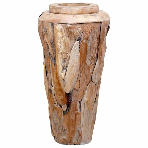 Vase De Décoration 40 X 80 Cm Bois De Teck Solide