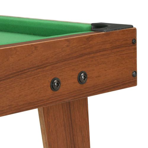 Mini Table De Billard 3 Pieds 92x52x19 Cm Marron Et Vert