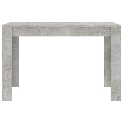 Table À Manger Rectangulaire 120 X 60 X 76 Cm, En Bois Contreplaqué Gris Béton