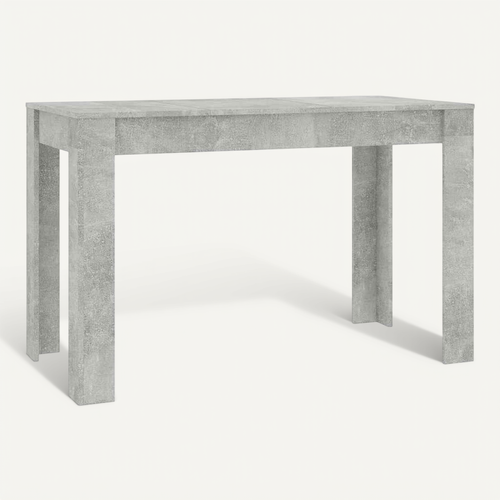 Table À Manger Rectangulaire 120 X 60 X 76 Cm, En Bois Contreplaqué Gris Béton