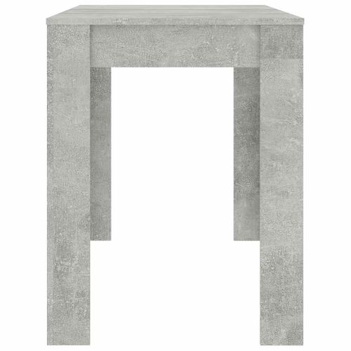 Table À Manger Rectangulaire 120 X 60 X 76 Cm, En Bois Contreplaqué Gris Béton