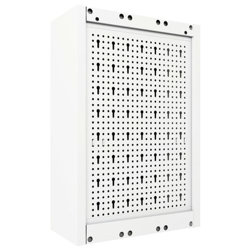 Armoire à Outils Murale Style Industriel Métal Gris Et Noir