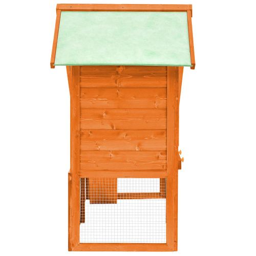 Clapier Pour Lapin Avec Toit Imperméable Et Plateau Amovible 140x63x120cm Bois De Sapin Solide