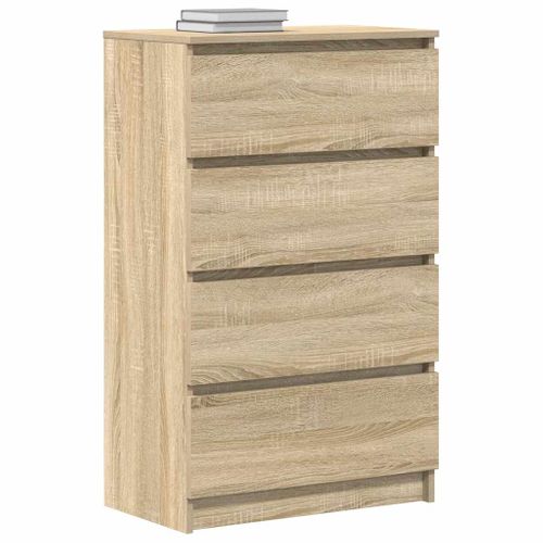 Buffet Chêne Sonoma 60x35x98,5 Cm Bois D'ingénierie Armoire Latérale Meuble De Rangement