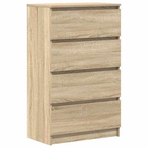 Buffet Chêne Sonoma 60x35x98,5 Cm Bois D'ingénierie Armoire Latérale Meuble De Rangement