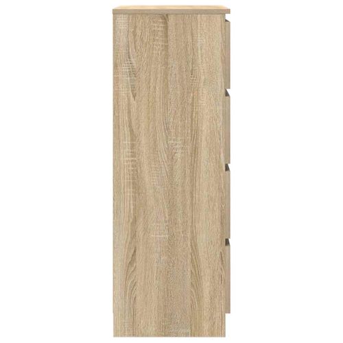 Buffet Chêne Sonoma 60x35x98,5 Cm Bois D'ingénierie Armoire Latérale Meuble De Rangement