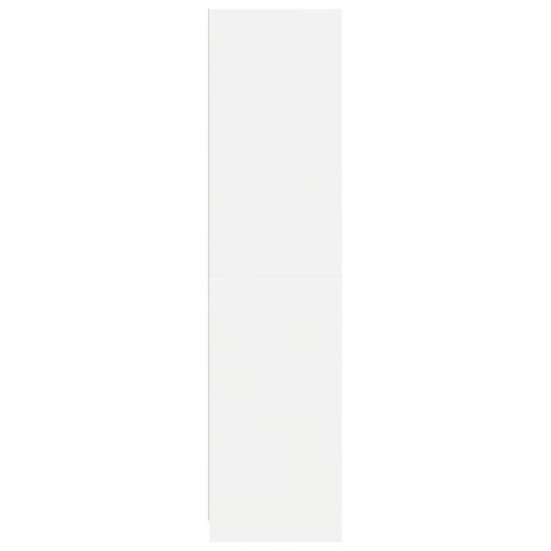 Vidaxl Garde-robe Avec Tiroirs Blanc 50x50x200 Cm Bois D'contreplaqué Penderie Armoire De Rangement