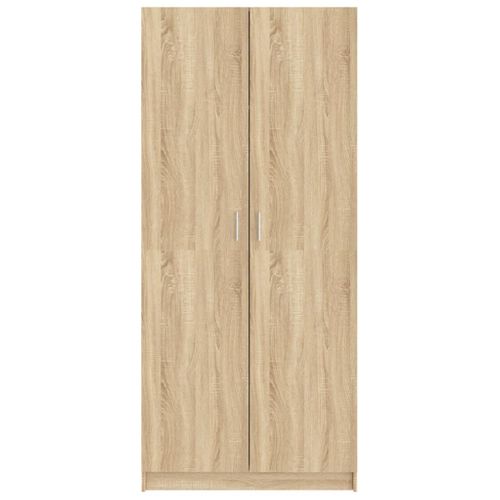 Garde-robe Chêne Sonoma 80x52x180 Cm Aggloméré Penderie Armoire Meuble De Rangement