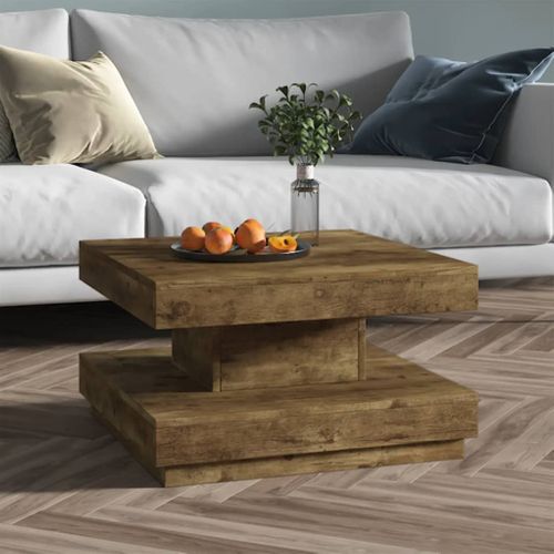 Table Basse Marron Foncé 60x60x35 Cm Mdf