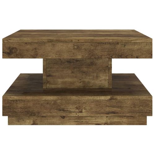 Table Basse Marron Foncé 60x60x35 Cm Mdf
