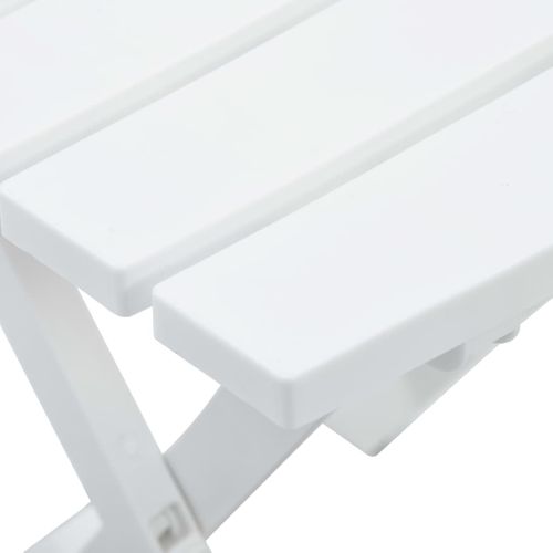 Table Pliable De Jardin 45,5x38,5x50 Cm Blanc