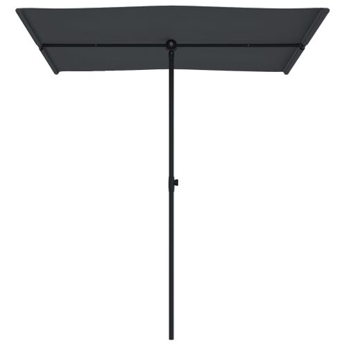 Parasol De Jardin Avec Mât En Aluminium 180x110 Cm Noir