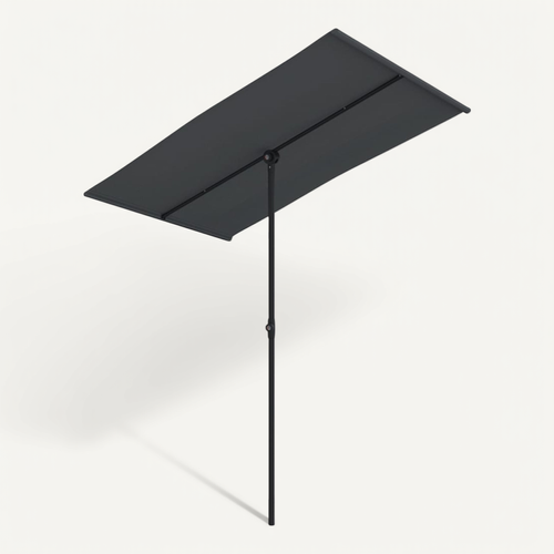 Parasol De Jardin Avec Mât En Aluminium 180x110 Cm Noir
