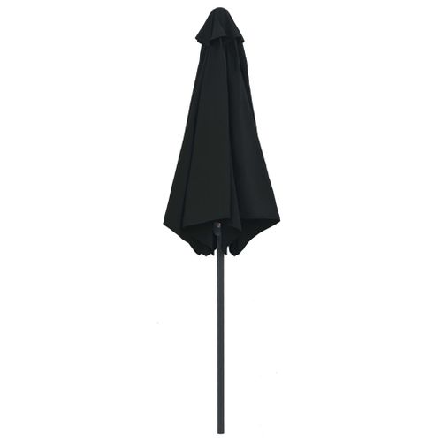Parasol D'extérieur Et Mât En Aluminium 270x246 Cm Noir