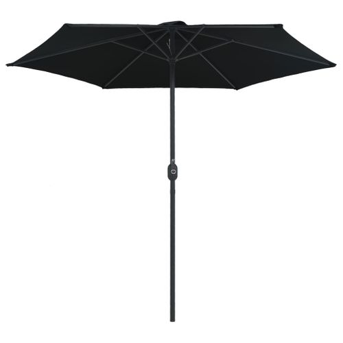 Parasol D'extérieur Et Mât En Aluminium 270x246 Cm Noir