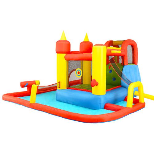 Château Gonflable Avec Toboggan Et Piscine 410x385x220cm Pvc