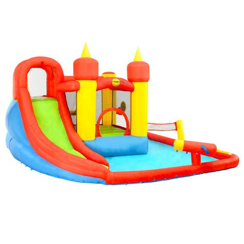 Château Gonflable Avec Toboggan Et Piscine 410x385x220cm Pvc