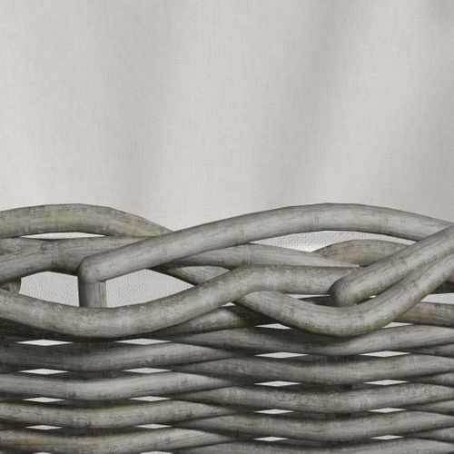 Panier À Bois Avec Poignées De Transport Rangement Polyvalent 59x42x28 Cm Saule Gris