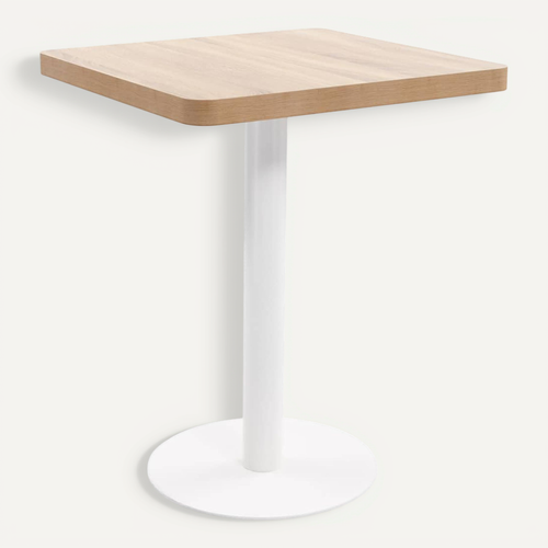 Table De Bistro Carré Marron Clair 60x60 Cm Mdf Café Bar Manger Restaurant Cuisine Intérieur