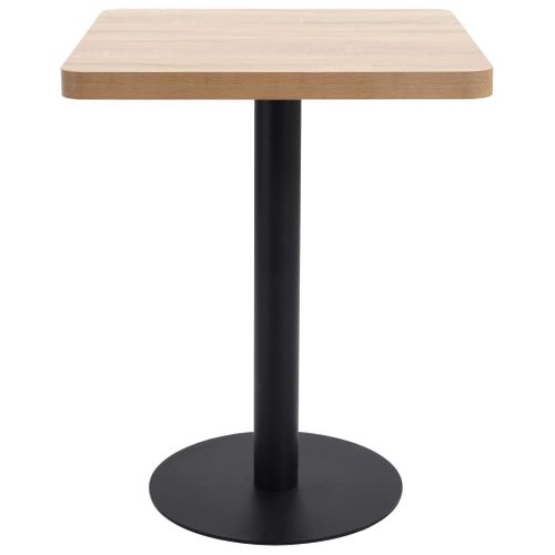 Table De Bistro Carré Marron Clair 60x60 Cm Mdf Café Bar