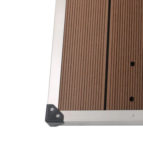 Receveur De Douche Extérieur Wpc Inox 110x62 Cm Marron