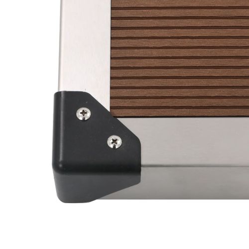 Receveur De Douche Extérieur Wpc Inox 110x62 Cm Marron