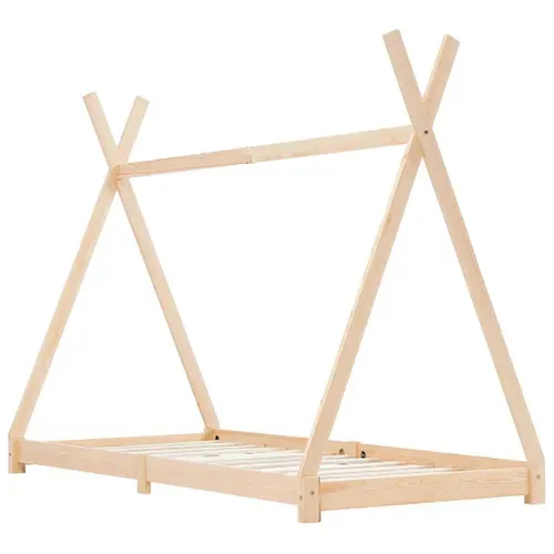 Lit Tipi enfant Bois De Pin Massif 70x140 Cm