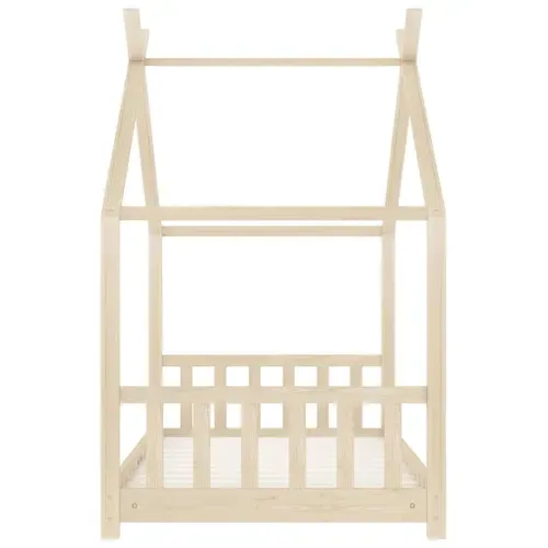 Lit cabane enfant Bois De Pin Massif 70x140 Cm