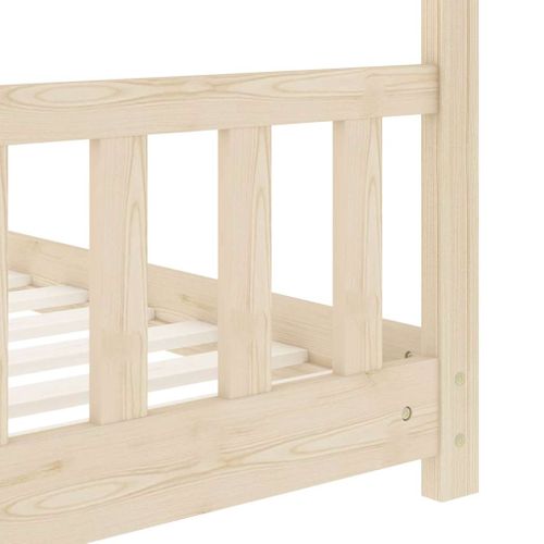 Lit cabane enfant Bois De Pin Massif 70x140 Cm