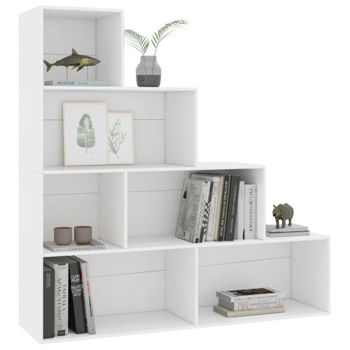 Bibliothèque/cloison Blanc 155x24x160 Cm Bois Contreplaqué