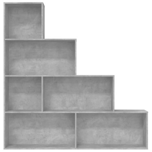 Bibliothèque/séparateur De Pièce Gris Béton Bois Contreplaqué