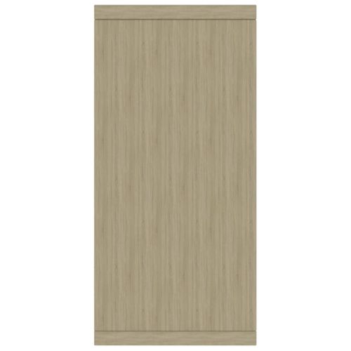 Buffet Chêne Sonoma 88x30x65 Cm Avec 4 Tiroirs Et 2 Portes