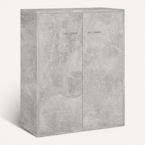 Buffet Gris Béton 60x30x75 Cm Bois Contreplaqué