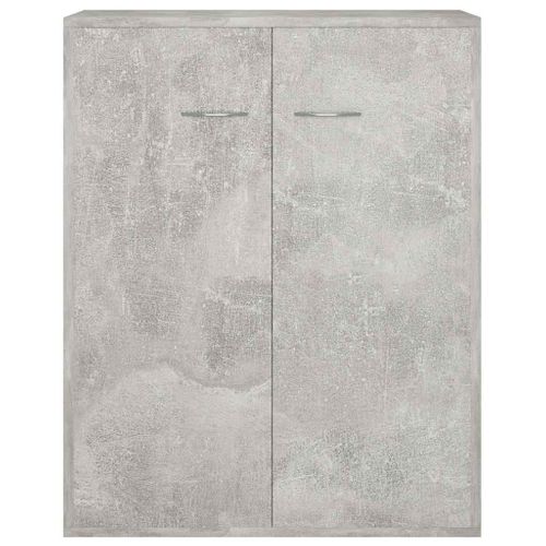 Buffet Gris Béton 60x30x75 Cm Bois Contreplaqué