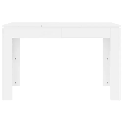 Table De Salle À Manger Blanc 120x60x76 Cm Bois Contreplaqué