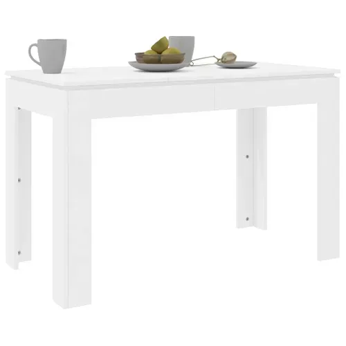 Table De Salle À Manger Blanc 120x60x76 Cm Bois Contreplaqué