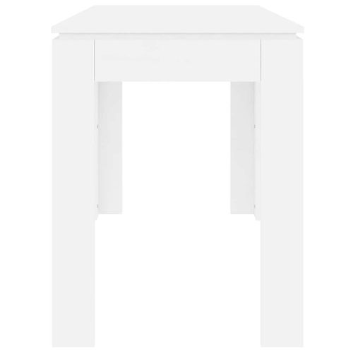 Table De Salle À Manger Blanc 120x60x76 Cm Bois Contreplaqué