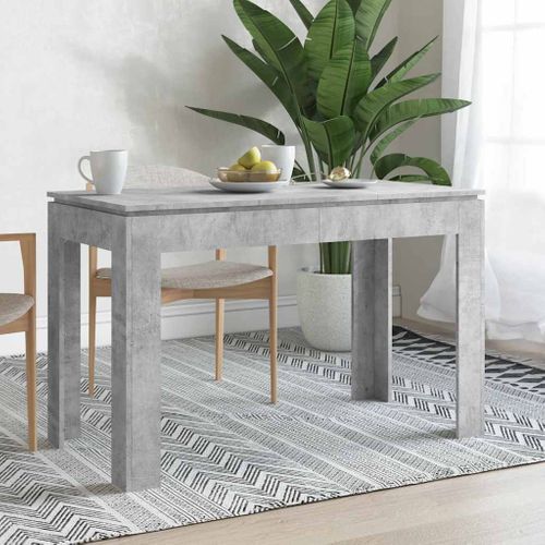 Table À Manger Gris Béton 120x60x76 Cm Bois Contreplaqué