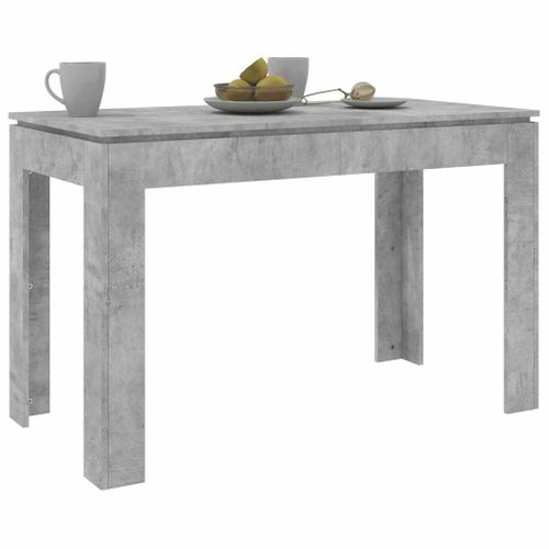 Table À Manger Gris Béton 120x60x76 Cm Bois Contreplaqué