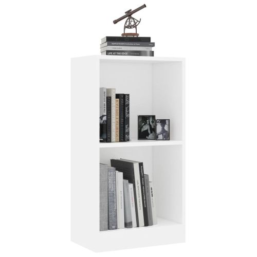 Bibliothèque Blanc 40x24x75 Cm Bois Contreplaqué