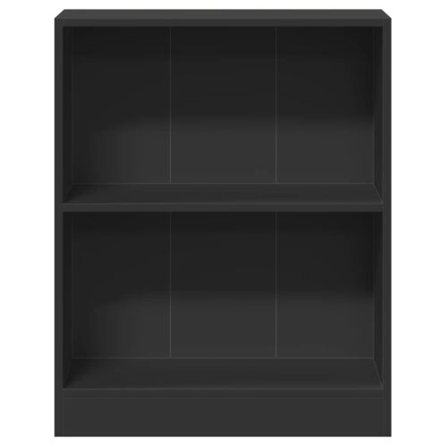 Bibliothèque Noir 60x24x76 Cm Bois Contreplaqué