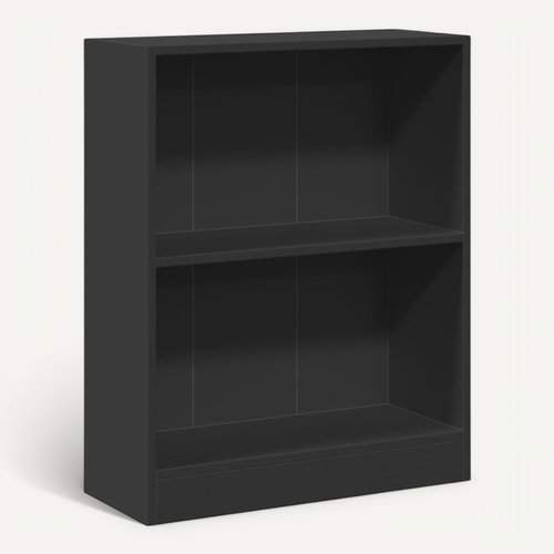 Bibliothèque Noir 60x24x76 Cm Bois Contreplaqué