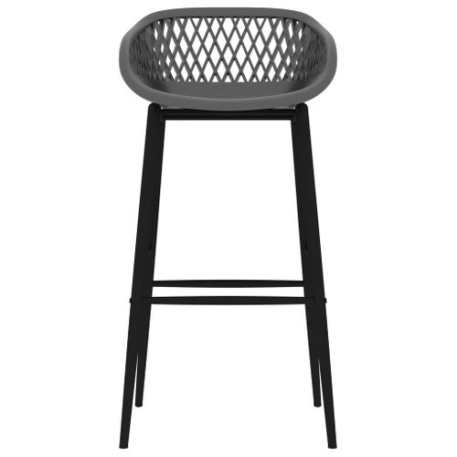 Chaises De Bar Lot De 2 Gris
