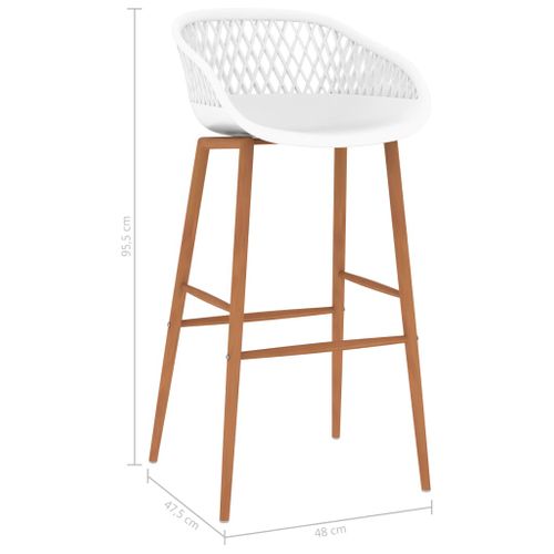 Tabourets De Bar Lot De 4 Blanc