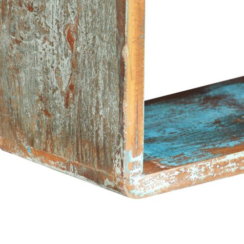 Ensemble D'étagère Cube 3 Pièces Bois Solide De Récupération